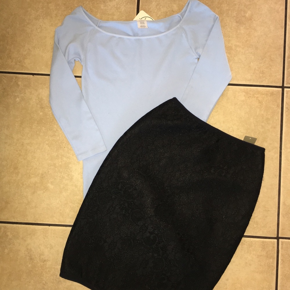 Women one size top skirt small outfit